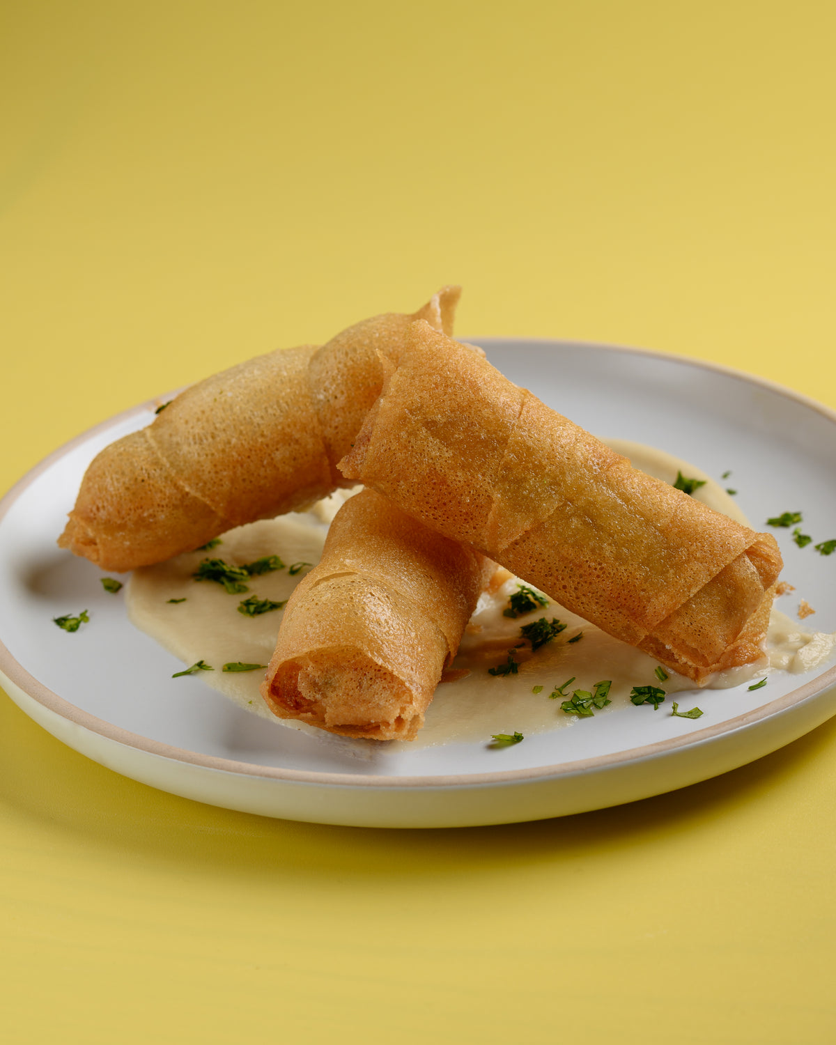 Crepe de Puerro y Gambas